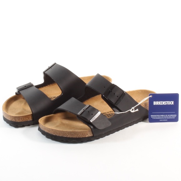 Birkenstock Arizona Black Leather Cork Sandals NEW - Picture 4 of 8